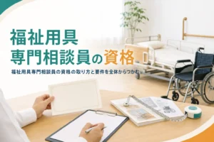 福祉用具専門相談員の資格の取り方・要件・講習の全体像を解説する記事のアイキャッチ