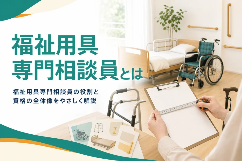 福祉用具専門相談員とは何か、介護保険での役割と資格の全体像を解説する記事のアイキャッチ