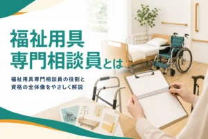 福祉用具専門相談員とは何か、介護保険での役割と資格の全体像を解説する記事のアイキャッチ